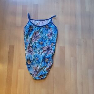Limited Edition Rebecca's Mom Floral Blue Leotard